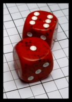 Dice : Dice - 6D Pipped - Chessex Red and Black Speckle - POD Aug 2015